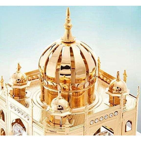 24K Gold Plated Castle with Crystals