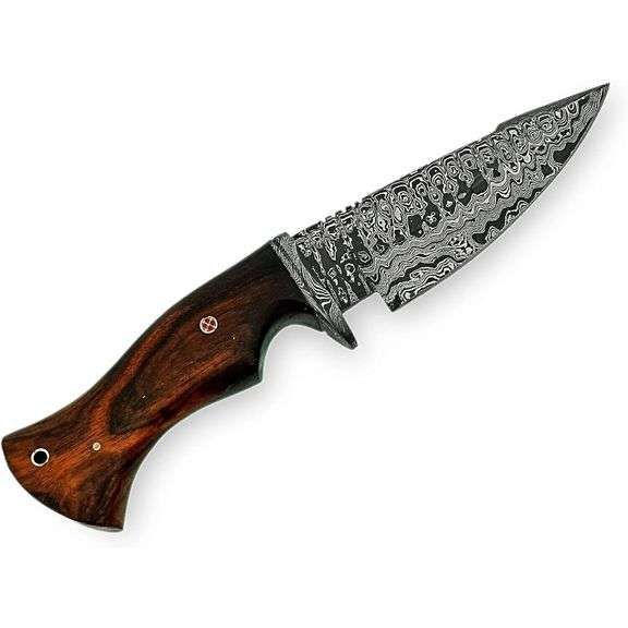 Custom Made Damascus Steel Hunting Knife