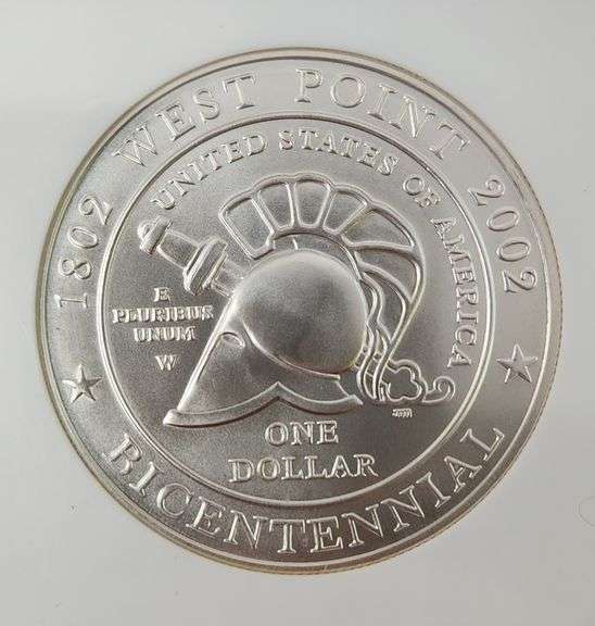 2002 MS 70 West Point Silver Dollar