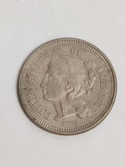 1888 3 Cent Nickle, Circulated