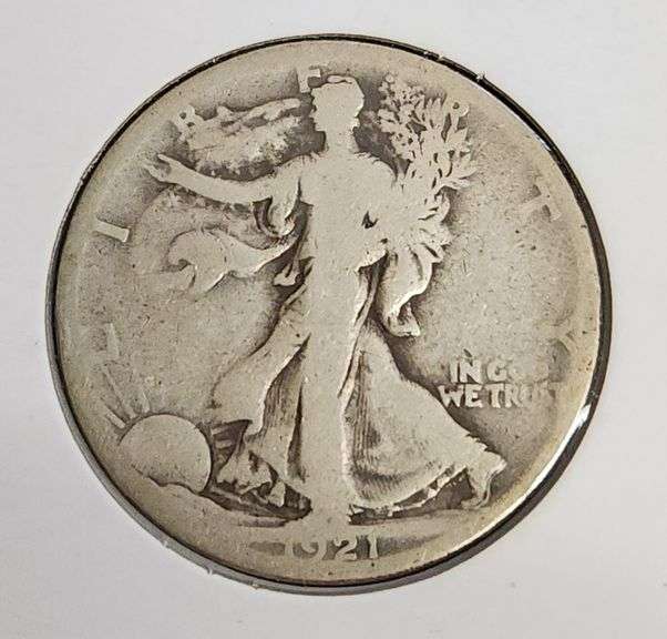 1921-S Walking Liberty Half Dollar, Circulated
