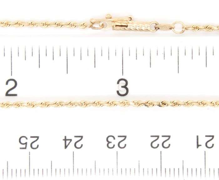 14kt Yellow gold Rope chain necklace