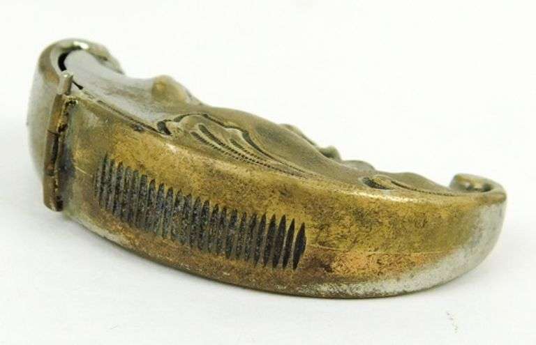 Figural Man in the Moon Antique Match Safe