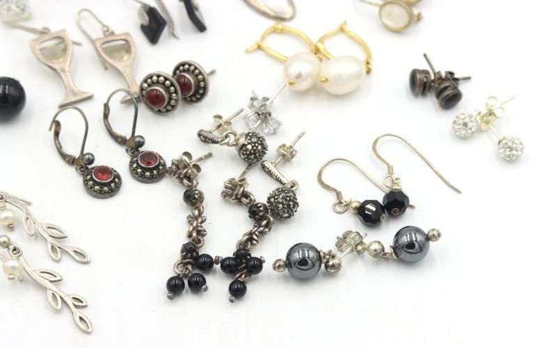 Group lot of Vintage 925 sterling silver earrings