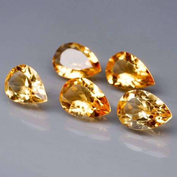 Ravishing 9.08ct 5pc golden Citrine set
