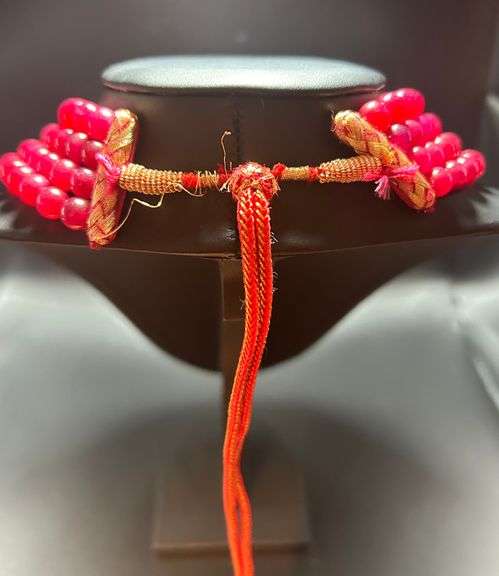 Beautiful 1150 Cttw 4 Strand Natural Ruby Necklace