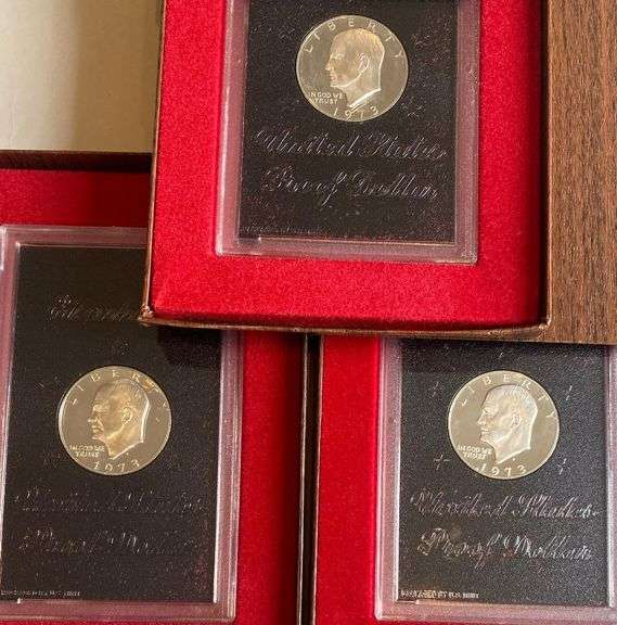 1971 S - 1973 S Proof Silver Ike Dollars