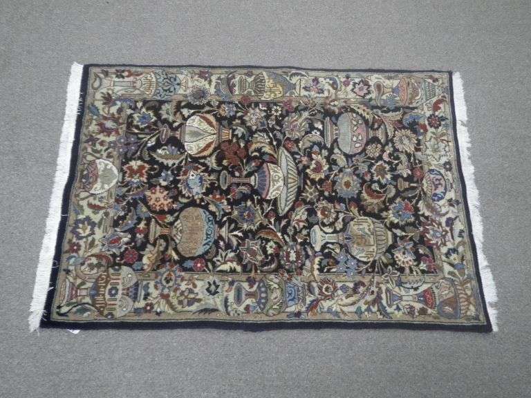 Handmade w/Silk Persian Ghochan 6.8x4.2