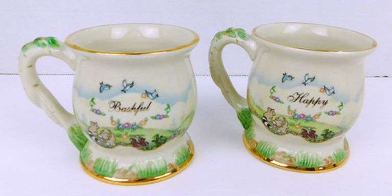 Disney Lenox Snow White & 7 Dwarfs Set of 8 Mugs
