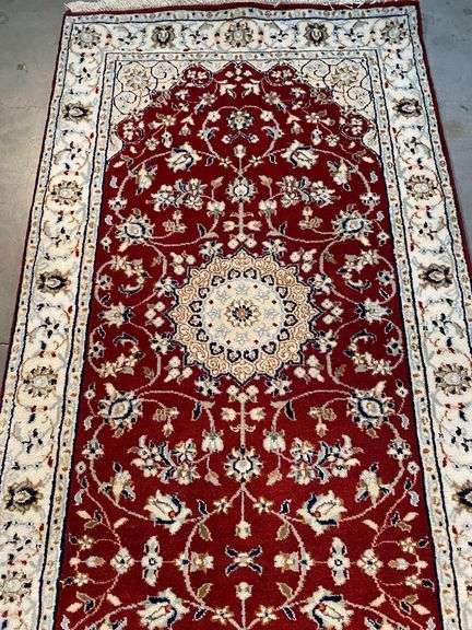 FINE  SILK & WOOL NAIN RUNNER 2.8x10
