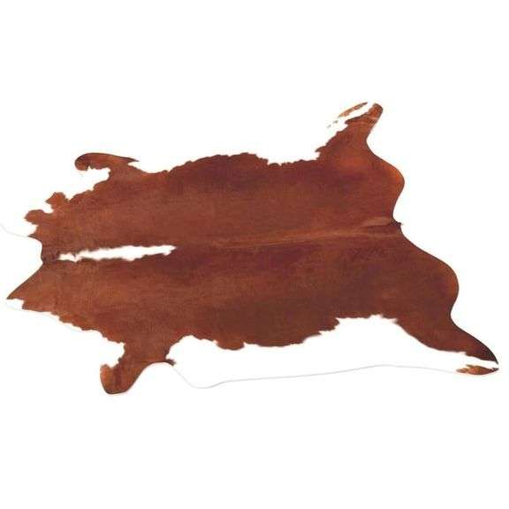 Genuine Brown and White Cowhide Area Rug