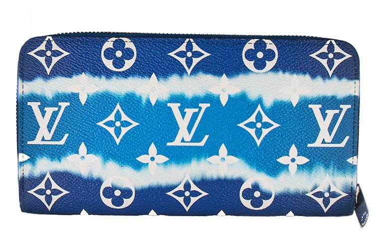 Louis Vuitton Blue Monogram Coated Canvas Zippy Wallet