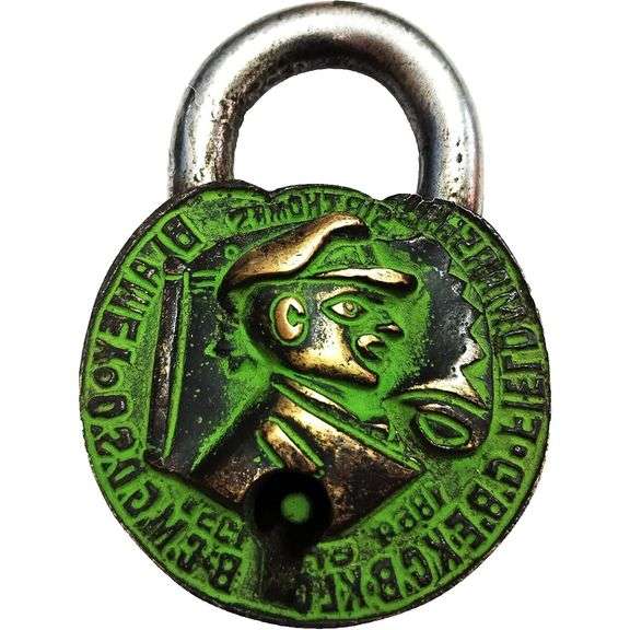 Brass Captain Padlock with Keys