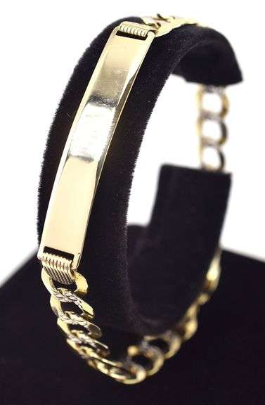 Fantastic Plaque Curb Link Bracelet in 14K Yellow Gold