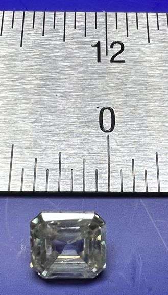 Dazzling 5.15 Ct VVs1 Emerald Cut Lab Simulated Diamond Solitaire