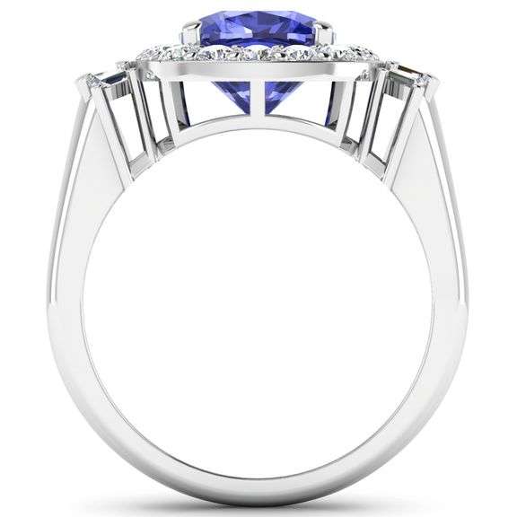 14KT White Gold 1.99ct Tanzanite and Diamond Ring