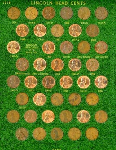 Album of 165 Lincoln Wheat Cents: 1909-1971