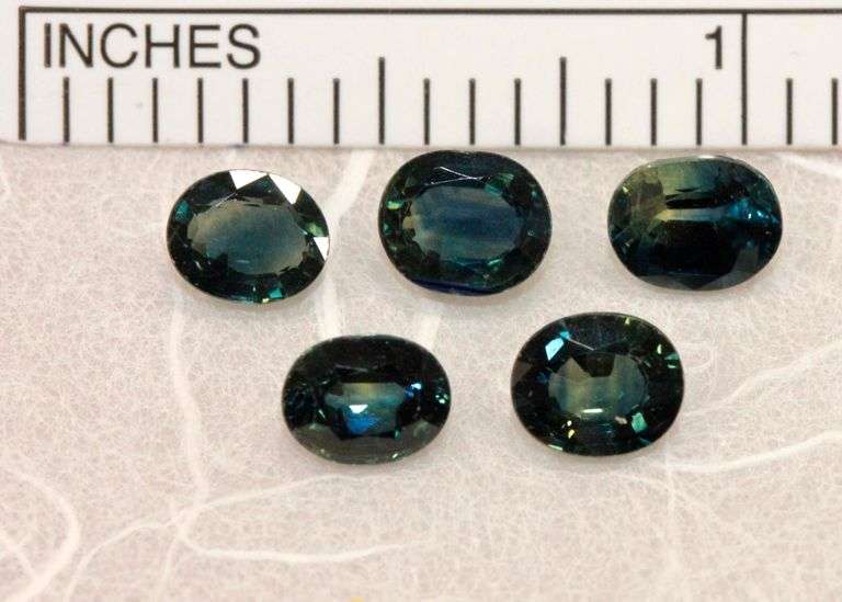 Natural Teal Sapphires - Lot of 6