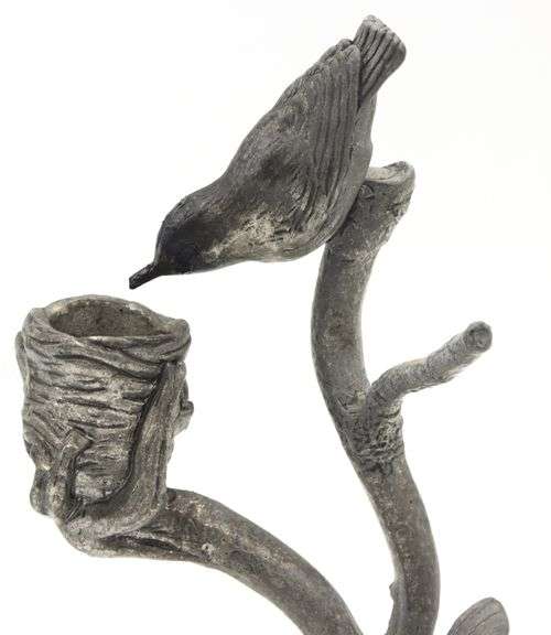 Signed Pewter silver taper dinner candle holder