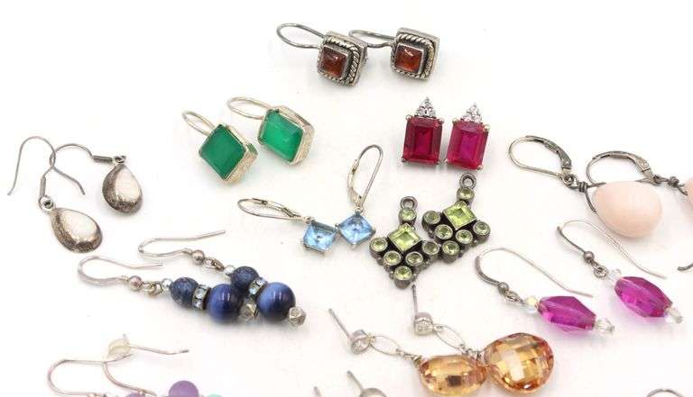 Group lot of Vintage 925 sterling silver earrings