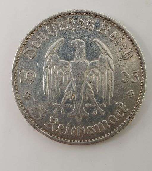 1935-E 5  Reichsmark, Circulated