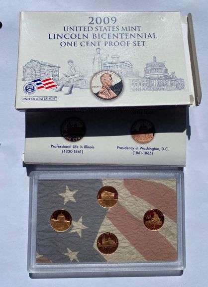 2 1909 Lincoln Bicentennial Proof Sets