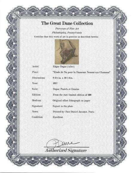 Extremely Rare Edgar Degas, From 'Degas: Pastels et Dessins' Suite