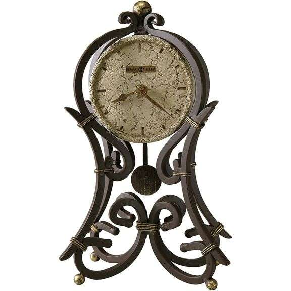Howard Miller Wrought-Iron Mantel Clock