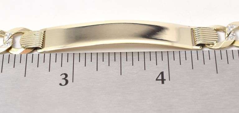 Fantastic Plaque Curb Link Bracelet in 14K Yellow Gold