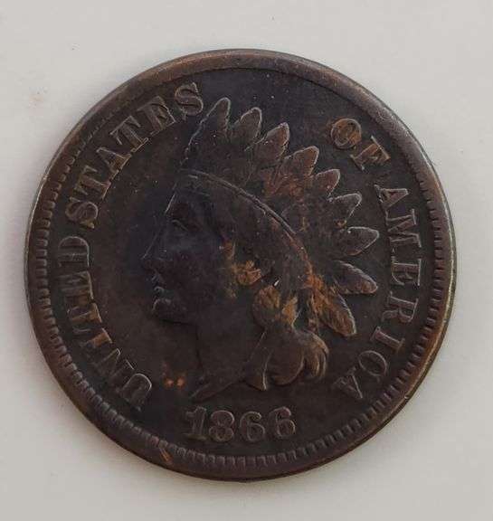 1866 Indian Head Cent Double Die Obverse FS-101, Circulated