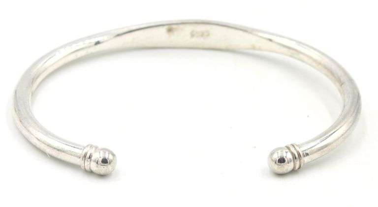 Group lot of 3 Vintage 925 sterling silver bangles