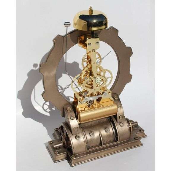 Hand-Painted Industrial Art Clock