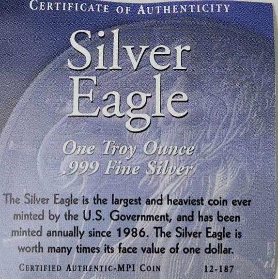 2007 American Silver Eagle, Uncirculated