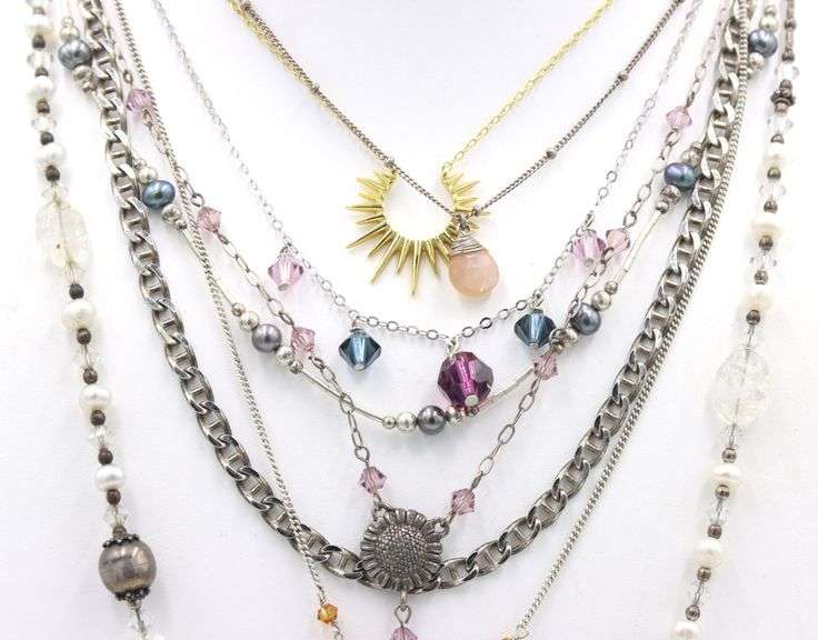 Group lot of  Vintage 925 sterling silver necklaces