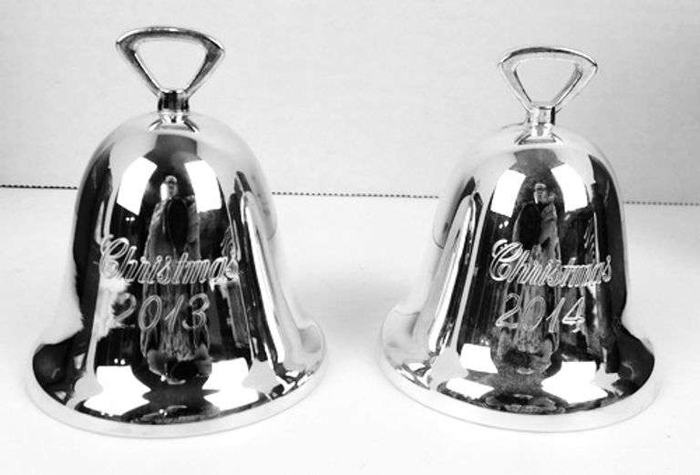2 Reed & Barton Christmas Bells, 2013 & 2014