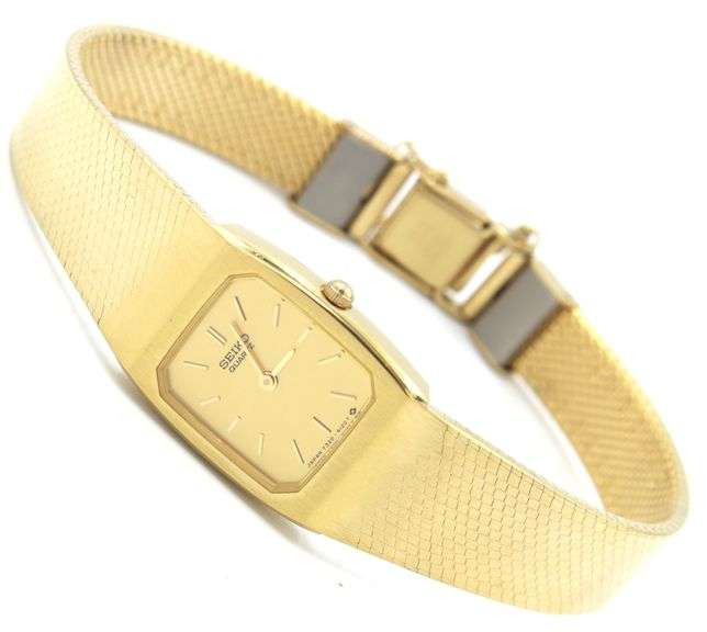 Seiko gold tone quartz ladies watch