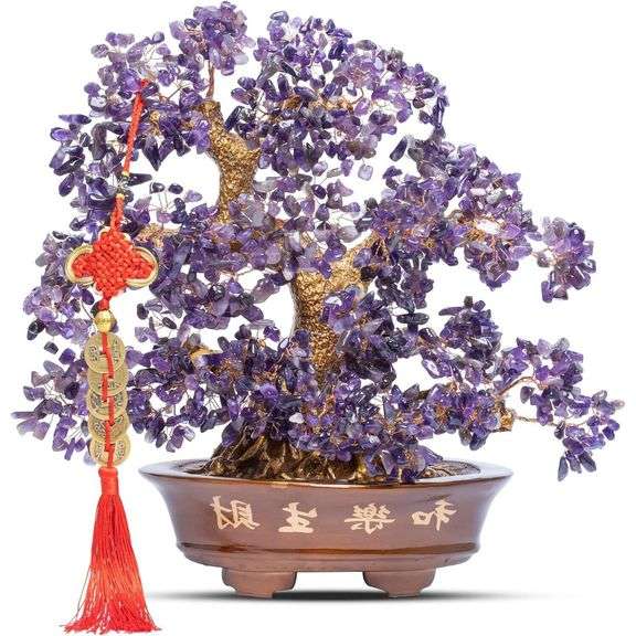 14” Large Amethyst Crystal Bonsai Tree