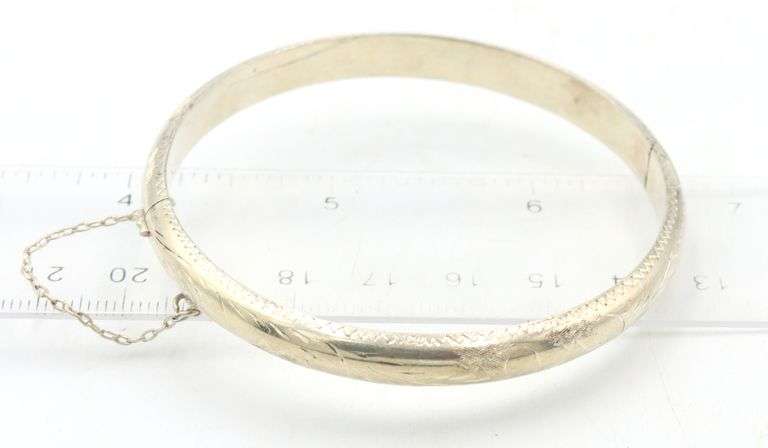 Group lot of 5 Vintage 925 sterling silver bangles