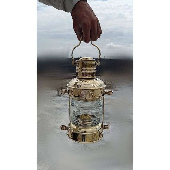 14-Inch Brass Oil Lamp
