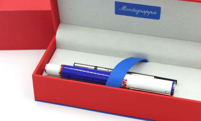 Montegrappa NASA Atlantis Ballpoint  Pen Resin Blue  With Box & 3 Balpoint Pen Refills