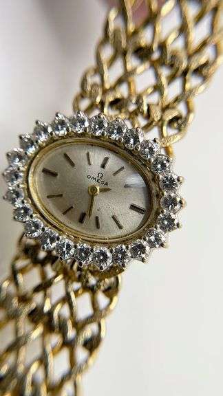 Diamond Omega Watch | 14k Gold Ladies