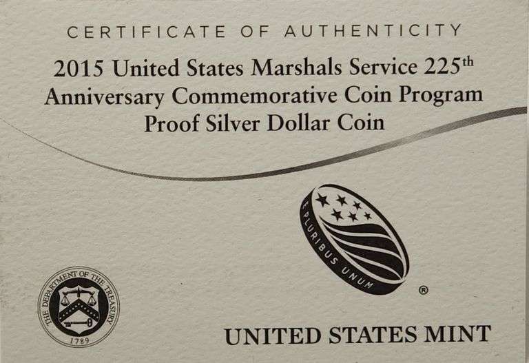 2015-P $1 U.S. Marshals Service 225th Anniversary PR