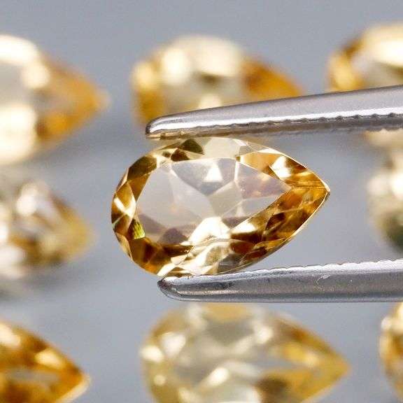 Ravishing 6.75ct 9pc golden Citrine set