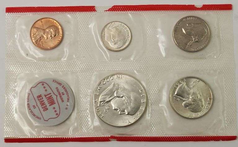 1961 Mint Set P+D In Original Envelope