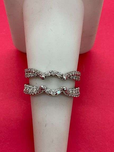 CERTIFIED 14K WHITE GOLD DIAMOND ENGAGEMENT RING WITH WRAP