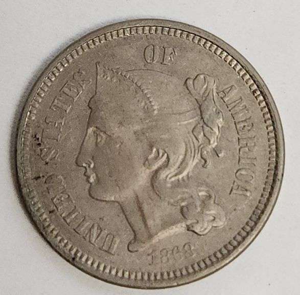 1888 3 Cent Nickle, Circulated