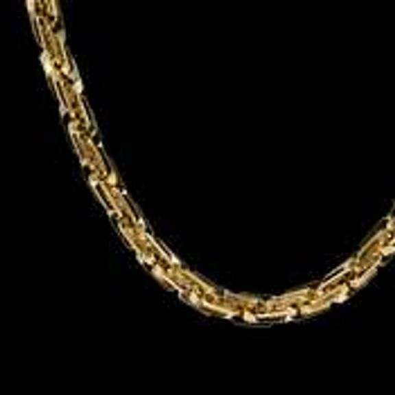 Huge 100.5 Gram 14 Kt Gold Plated Diamond Cut Rope Chain