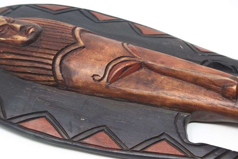 African wood wall mask