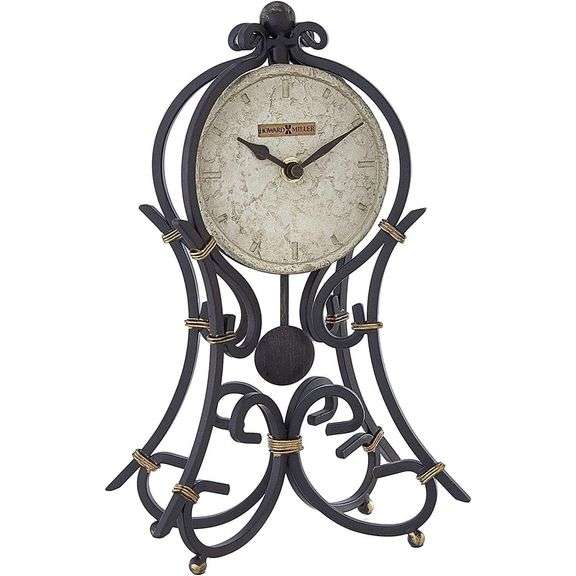 Howard Miller Wrought-Iron Mantel Clock