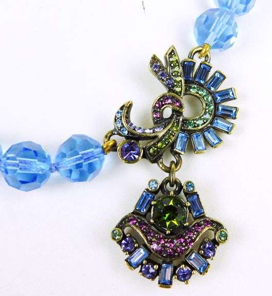 Stunning Heidi Daus Blue Crystal Necklace